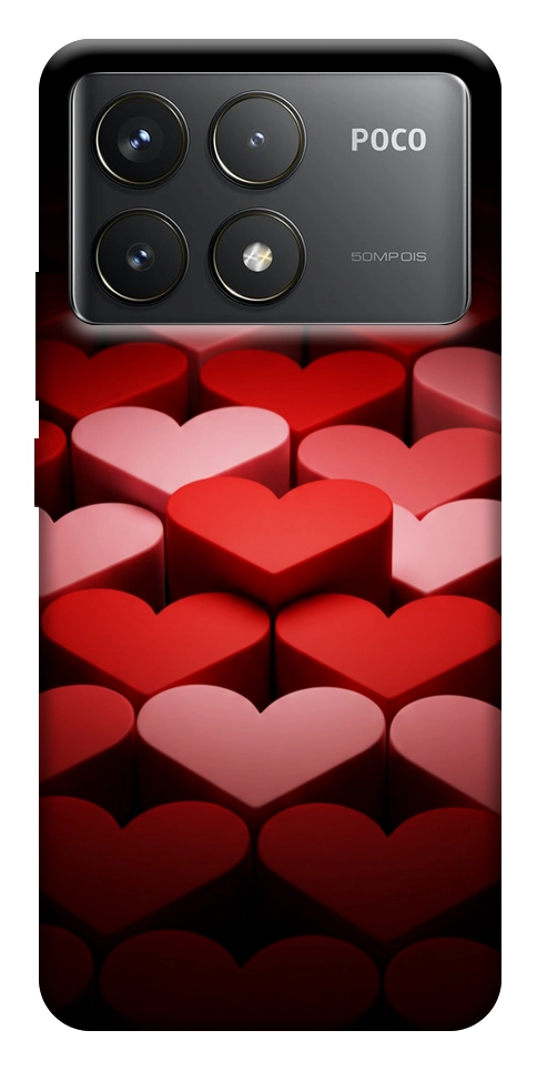 Чохол Hearts pattern для Xiaomi Poco F6 Pro