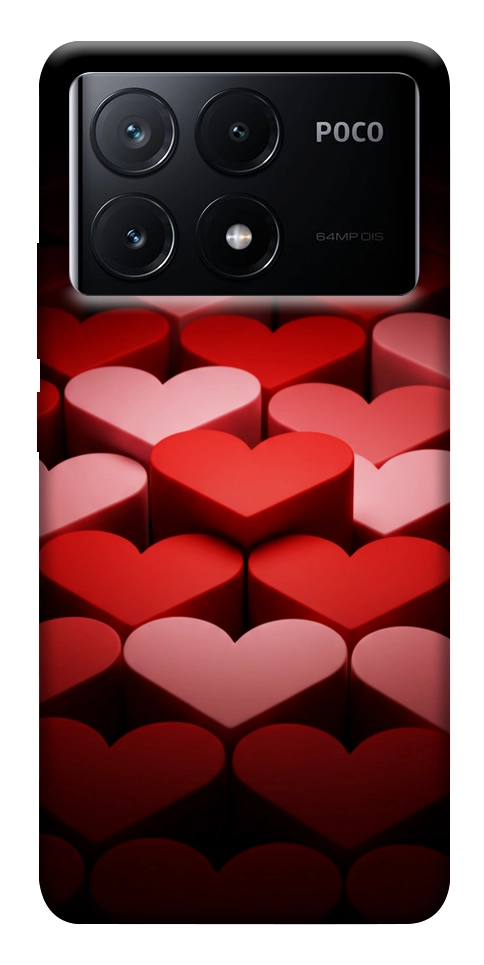 Чохол Hearts pattern для Xiaomi Poco X6 Pro