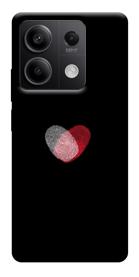 Чохол Fingerprint heart для Xiaomi Redmi Note 13 5G