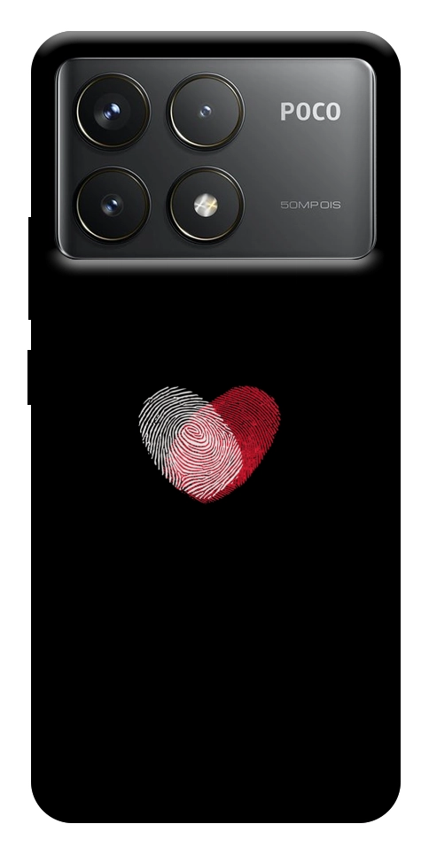 Чохол Fingerprint heart для Xiaomi Poco F6 Pro