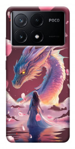 Чехол Girl and dragon для Xiaomi Poco X6 Pro