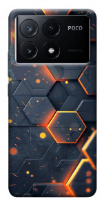 Чехол Burning hex pattern для Xiaomi Poco X6 Pro