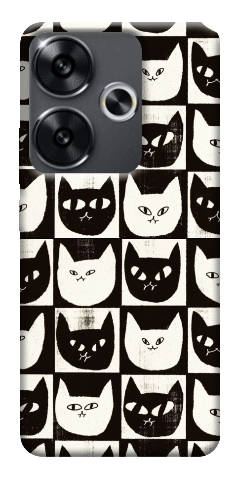Чохол Котячі шахи для Xiaomi Poco F6