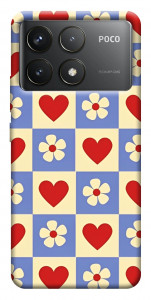 Чохол Серця-квіточки для Xiaomi Poco F6 Pro