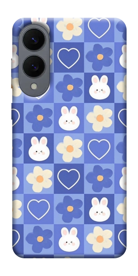 Чохол Кролики-квіточки для Galaxy S25 Edge