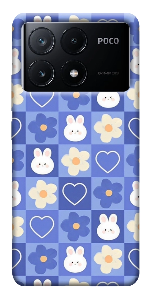 Чохол Кролики-квіточки для Xiaomi Poco X6 Pro
