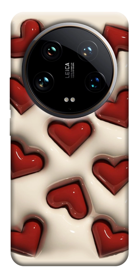 Чохол Випуклі серця для Xiaomi 14 Ultra