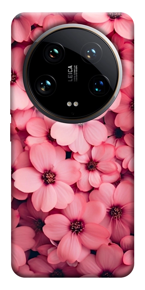 Чехол Pink flowers для Xiaomi 14 Ultra