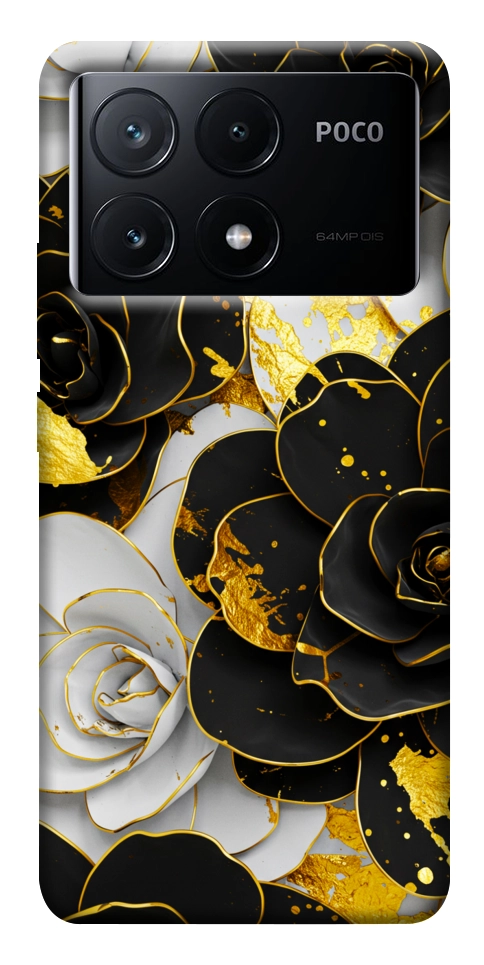 Чохол Flower black-white для Xiaomi Poco X6 Pro