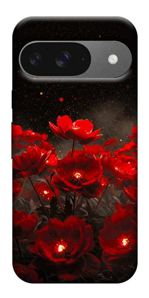 Чохол Burning flowers для Google Pixel 10 Pro