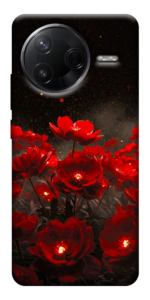 Чохол Burning flowers для Xiaomi Poco F7 Pro
