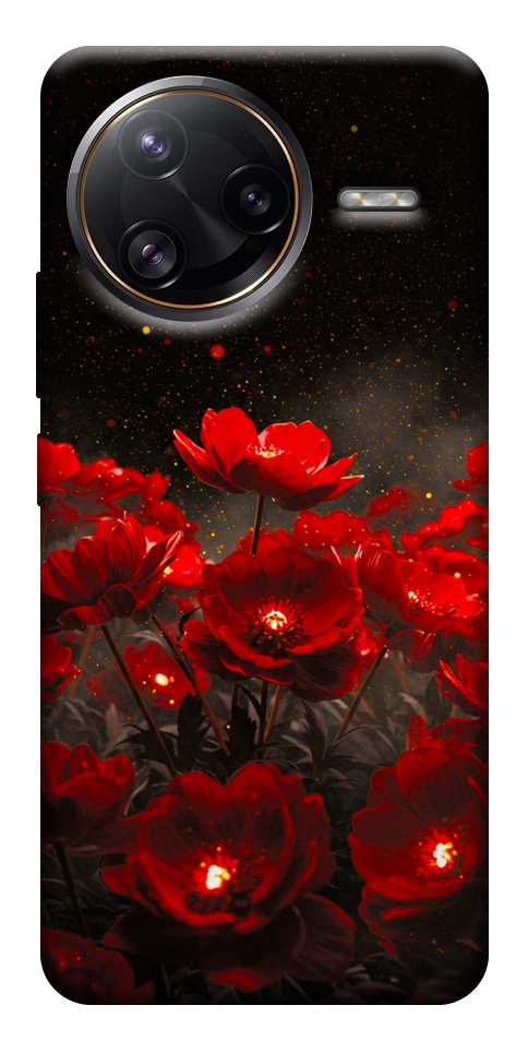 Чохол Burning flowers для Xiaomi Poco F7 Ultra