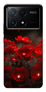 Чехол Burning flowers для Xiaomi Poco X6 Pro