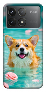Чохол Swimming corgi для Xiaomi Poco F6 Pro