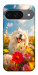 Чохол Happy dog in flowers для Google Pixel 10 Pro