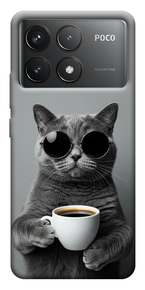Чехол Grey cat coffee для Xiaomi Poco F6 Pro