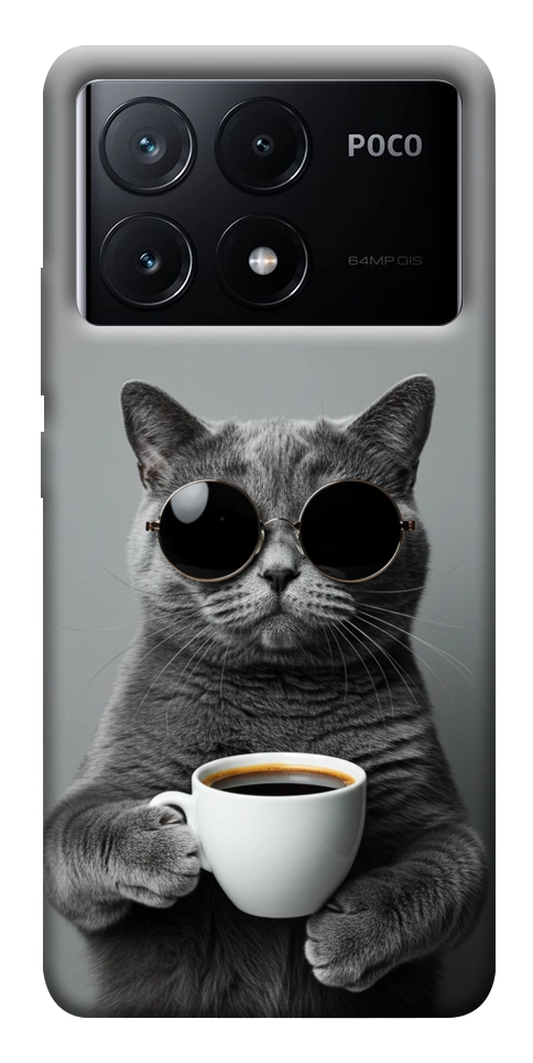 Чохол Grey cat coffee для Xiaomi Poco X6 Pro