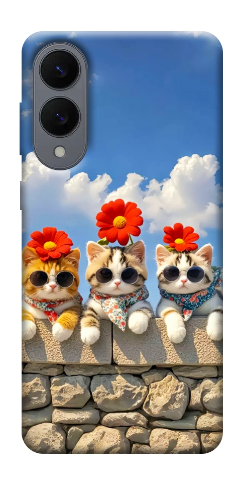 Чехол Flower cats для Galaxy S25 Edge