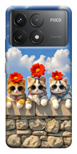 Чохол Flower cats для Xiaomi Poco F6 Pro
