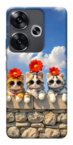 Чохол Flower cats для Xiaomi Poco F6