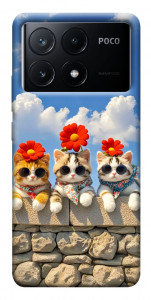 Чехол Flower cats для Xiaomi Poco X6 Pro