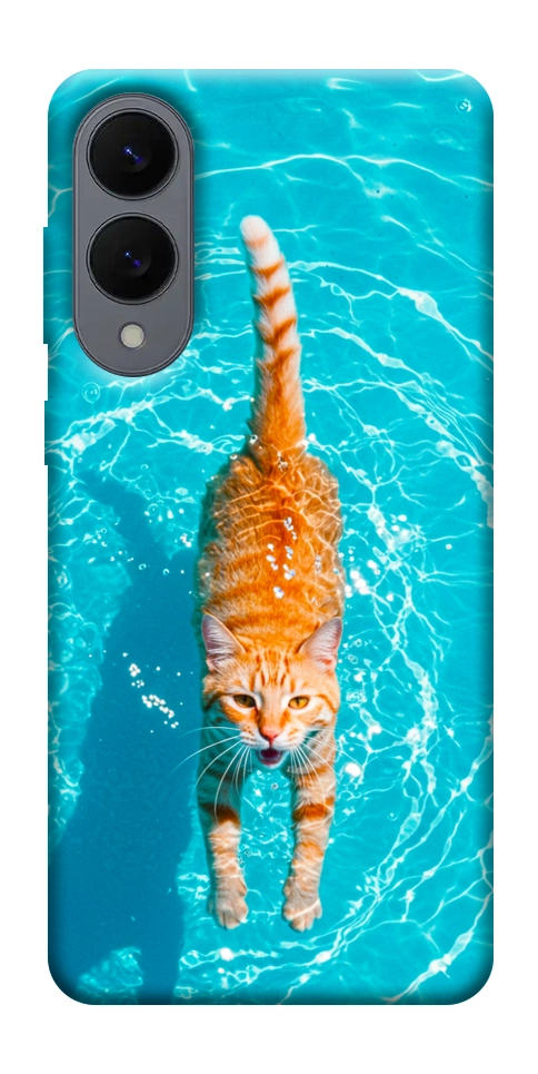 Чехол Cat swimming для Galaxy S25 Edge