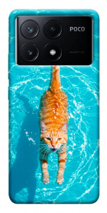 Чехол Cat swimming для Xiaomi Poco X6 Pro