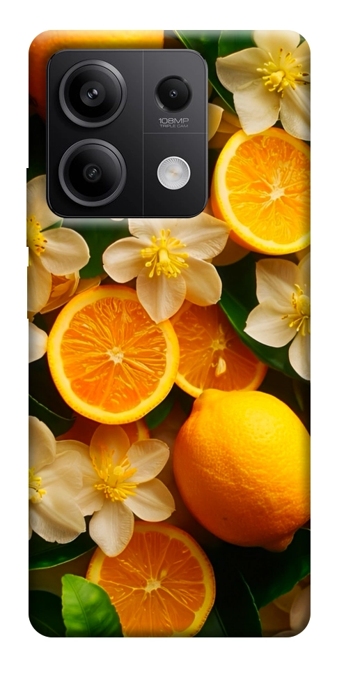 Чехол Лимоны и цветы для Xiaomi Redmi Note 13 5G