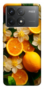 Чохол Лимони та квіти для Xiaomi Poco F6 Pro