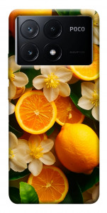 Чохол Лимони та квіти для Xiaomi Poco X6 Pro