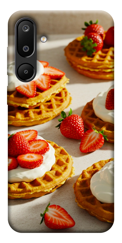 Чехол Вафли с клубникой для Galaxy M16 5G