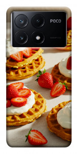 Чохол Вафлі з полуницею для Xiaomi Poco X6 Pro