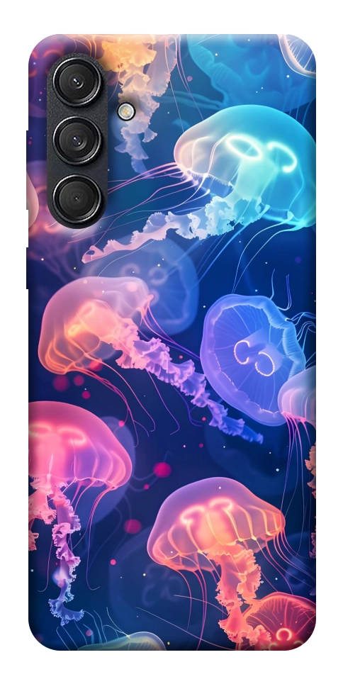 Чехол Neon jellyfishes для Galaxy M55