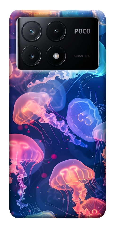 Чохол Neon jellyfishes для Xiaomi Poco X6 Pro