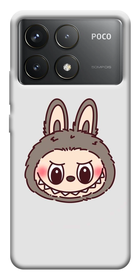 Чохол Labubu grey для Xiaomi Poco F6 Pro