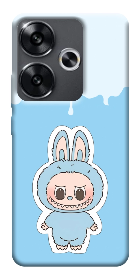 Чехол Labubu blue для Xiaomi Poco F6
