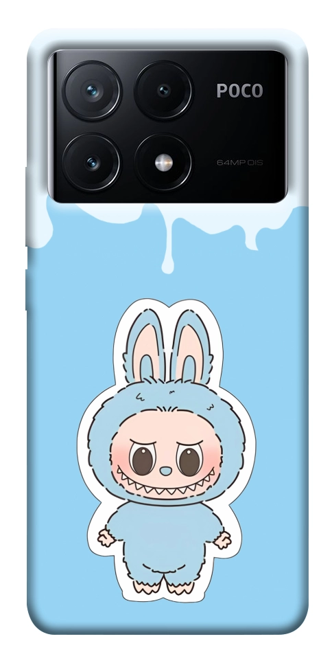 Чохол Labubu blue для Xiaomi Poco X6 Pro