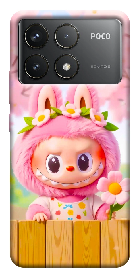 Чохол Labubu flower для Xiaomi Poco F6 Pro