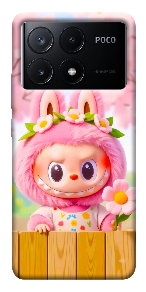 Чохол Labubu flower для Xiaomi Poco X6 Pro