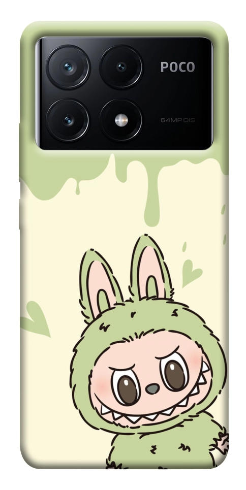 Чохол Labubu green для Xiaomi Poco X6 Pro