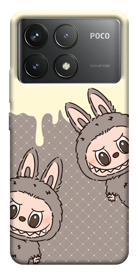 Чохол Labubu twins для Xiaomi Poco F6 Pro