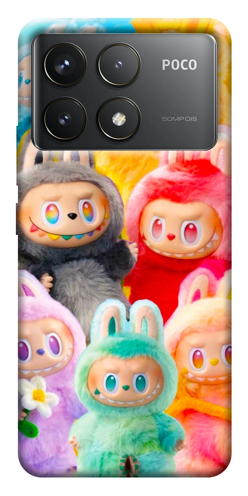 Чохол Rainbow labubu для Xiaomi Poco F6 Pro