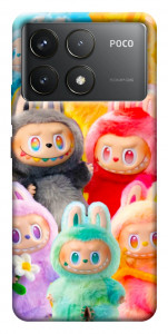 Чохол Rainbow labubu для Xiaomi Poco F6 Pro
