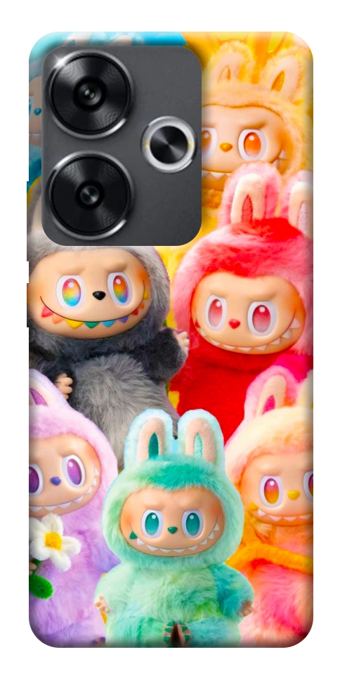 Чохол Rainbow labubu для Xiaomi Poco F6