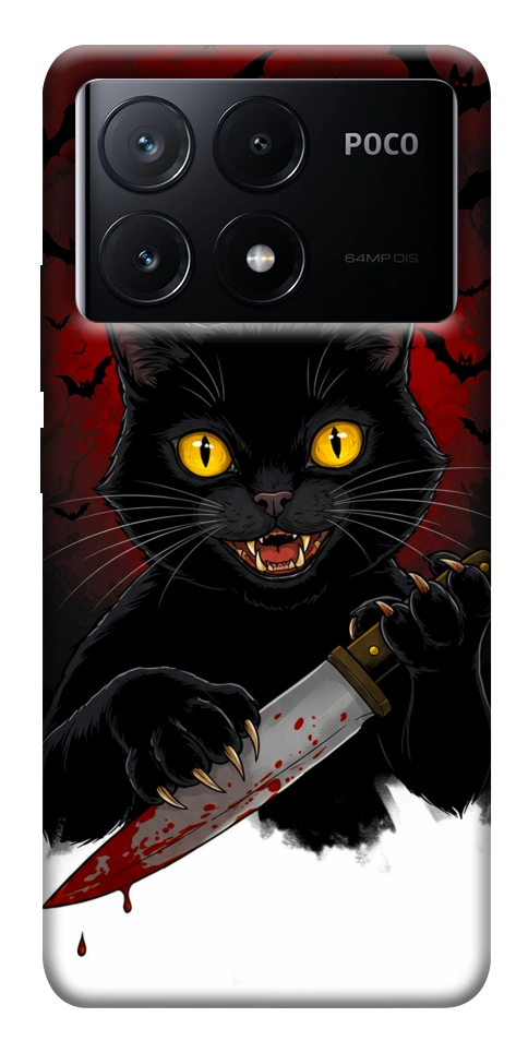 Чехол Horror lucky cat для Xiaomi Poco X6 Pro