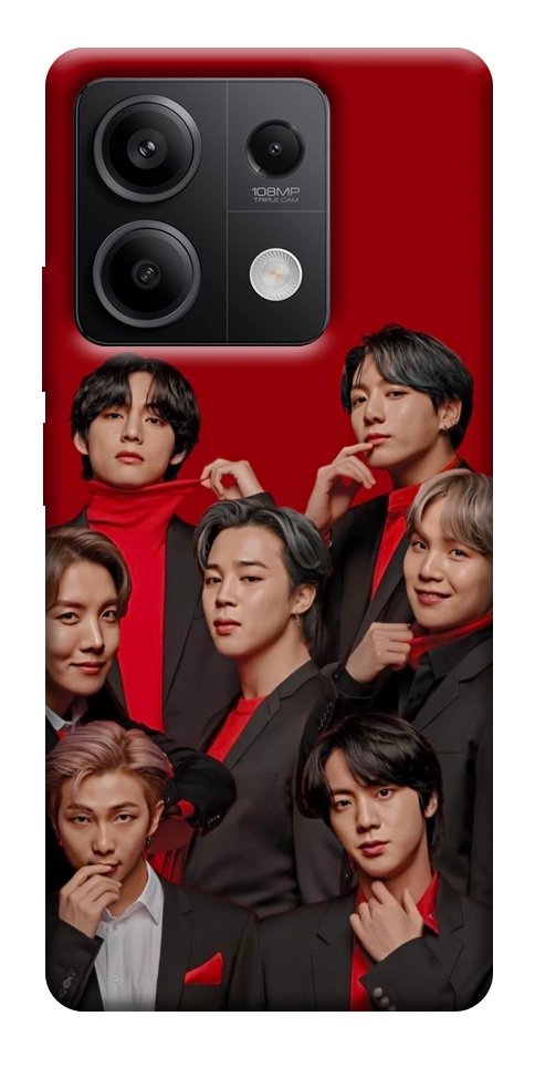 Чехол BTS in red для Xiaomi Redmi Note 13 5G