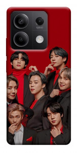 Чехол BTS in red для Xiaomi Redmi Note 13 5G