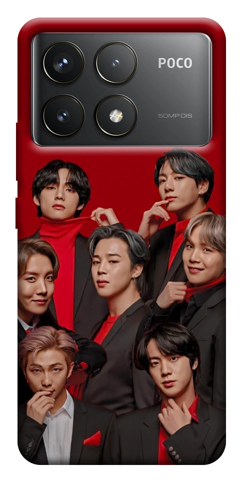 Чохол BTS in red для Xiaomi Poco F6 Pro