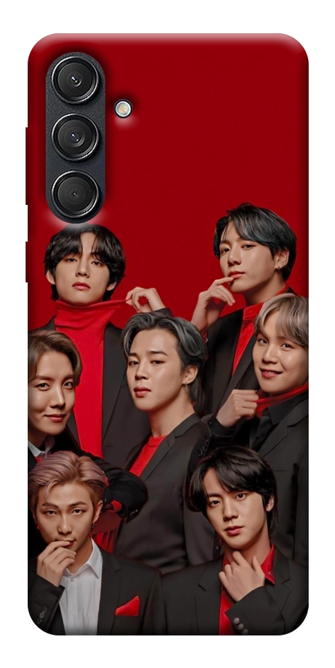 Чохол BTS in red для Galaxy M55