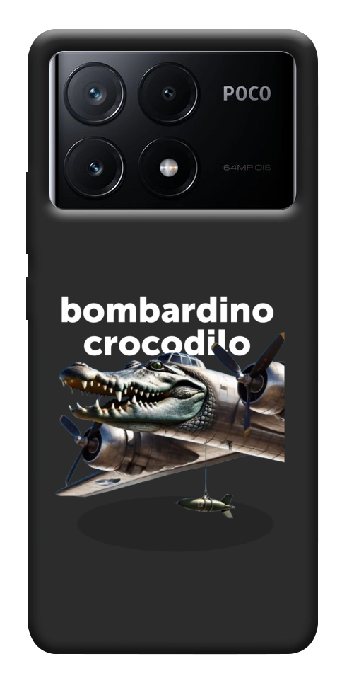 Чехол Bombardino Crocodilo volante для Xiaomi Poco X6 Pro